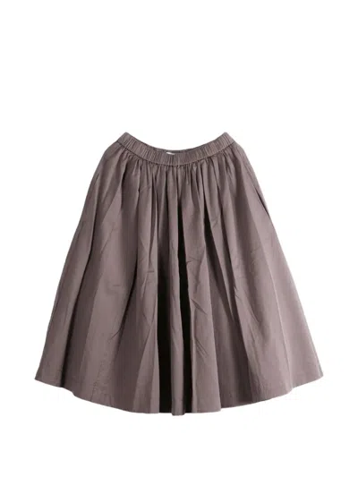 Casey Casey A-line Gathered Elasticated-waist Midi Skirt In Gray