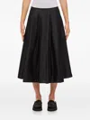 Casey Casey Anarchic Pleated Midi Skirt In Black