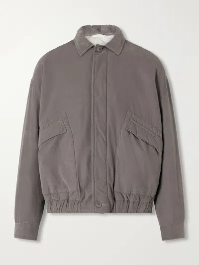 Casey Casey Auber Cotton-corduroy Blouson Jacket In Gray