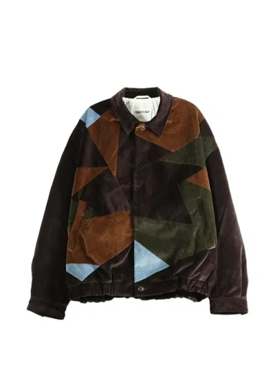 Casey Casey Auber Patchwork Corduroy Jacket In Brown