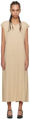 Casey Casey Beige Coste 2/2 Midi Dress In Almond