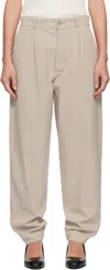 Casey Casey Beige Mili Hiroshi Trousers In Gray