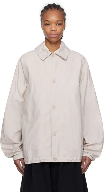 Casey Casey Beige Peche Blouson Jacket In Concrete