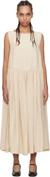 Casey Casey Beige Pomme Midi Dress In Cream