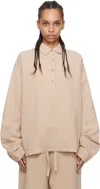 Casey Casey Beige Straight Tippy Shirt In Latte