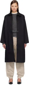 Casey Casey Black Carlyle Trench Coat In Black