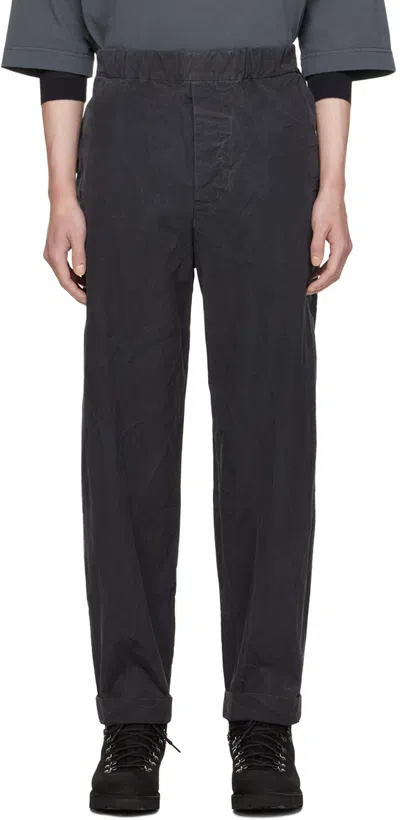 Casey Casey Black Jog Ah Trousers In Pewter
