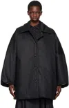 Casey Casey Black Triangle Coat In Black