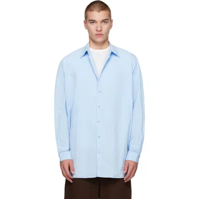 Casey Casey Blue Paper Cot Ikla Shirt In Glacier
