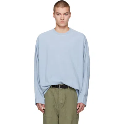 Casey Casey Blue Workwear Sweatshirt In Glacier
