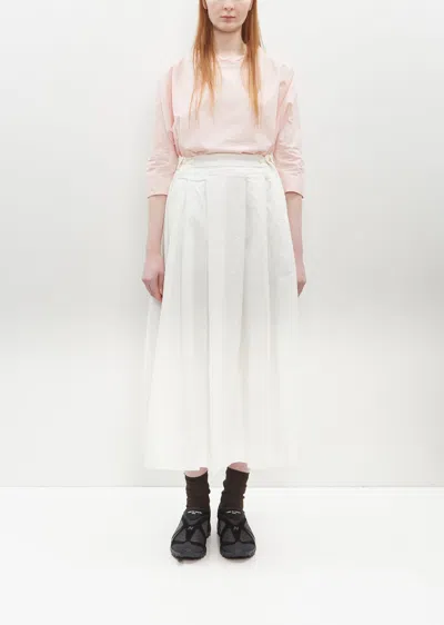 Casey Casey Bowling Cotton Skirt In Off White