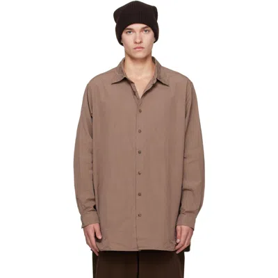 Casey Casey Brown Paper Cot Ikla Shirt In Clay