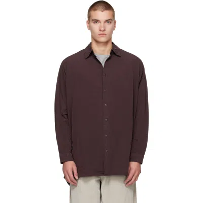 Casey Casey Brown Paper Cot Ikla Shirt In Ebony