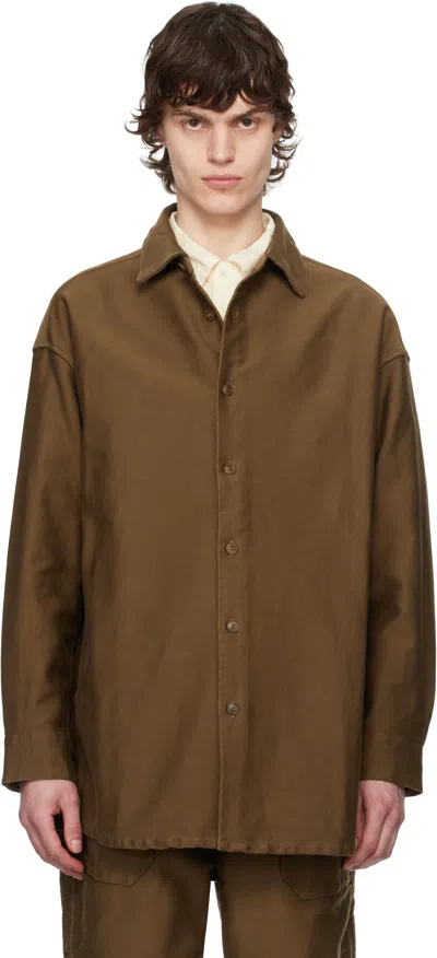 Casey Casey Brown Volumer Shirt In Ginger