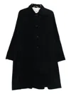 Casey Casey Buttoned Single-breasted Coat In Black