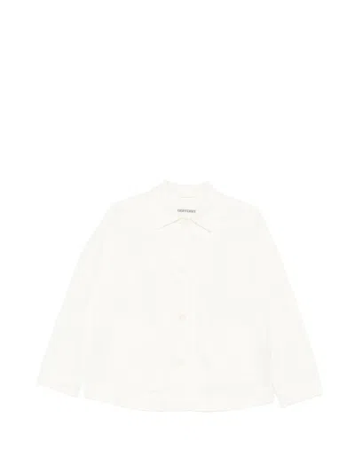 Casey Casey Button-up Classic-collar Jacket In White