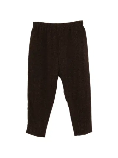 Casey Casey Check-pattern Trousers In Black