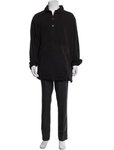 Pre-owned Casey Casey Collar Long Sleeve Polo Shirt In Blue