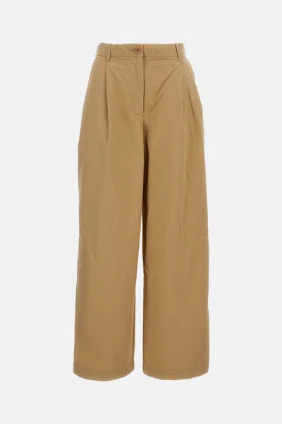 Casey Casey Cotton Sienna Trousers In Brown