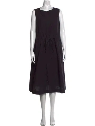 Pre-owned Casey Casey Crew Neck Midi Length Dress In Multi