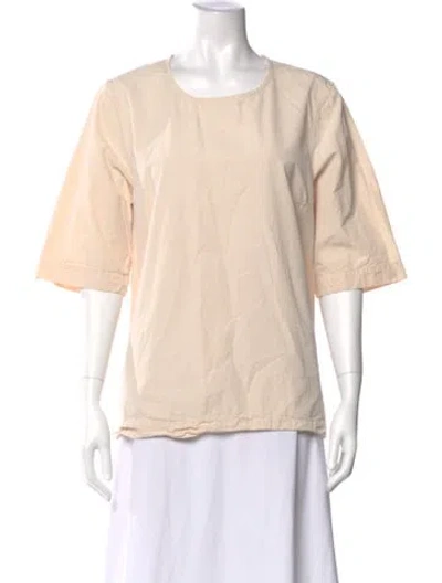 Pre-owned Casey Casey Crew Neck Three-quarter Sleeve Top In Neutral