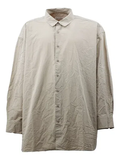 Casey Casey Crumpled Cotton Shirt In Neutral