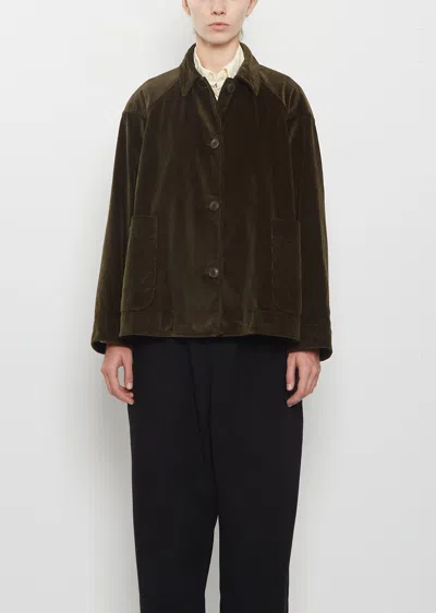 Casey Casey Days Travail  Corduroy Jacket In Moss