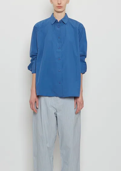 Casey Casey Days Travail Cotton Shirt In Blue