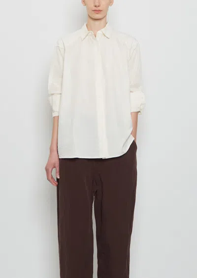 Casey Casey Days Travail Cotton Shirt In White