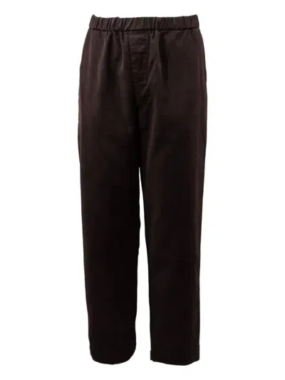 Casey Casey Elastic-waistband Trousers In Brown