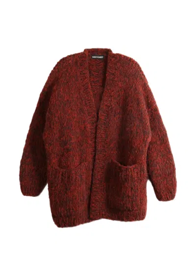 Casey Casey Elsa Brushed-knit Patch-pocket Cardigan In Brown