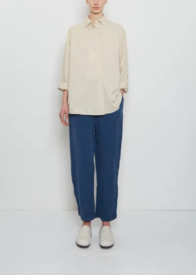 Casey Casey Fabi Linen Trouser In Blue