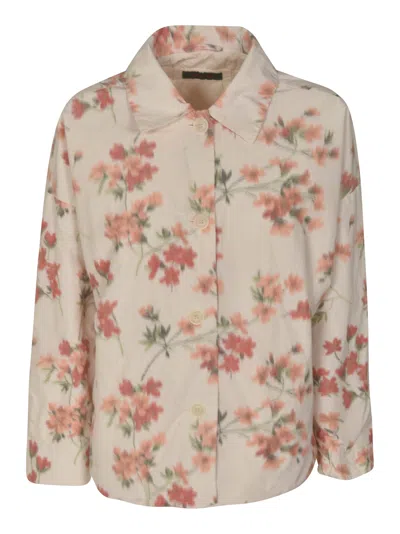 Casey Casey Floral Print Buttoned Jacket In Pretty