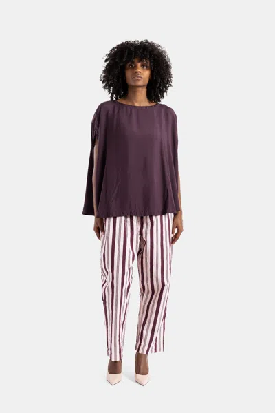 Casey Casey Francesca Tulipy Blouse In Purple