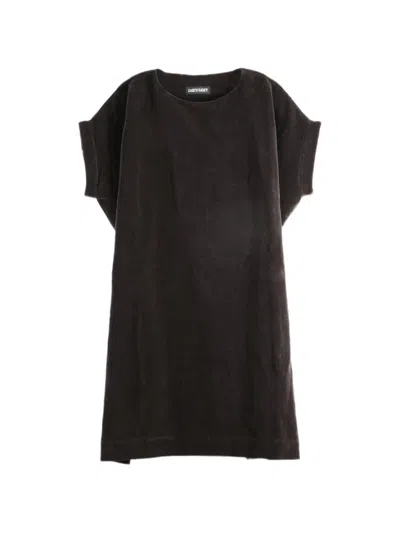 Casey Casey Francesca Velvet-effect Shift Midi Dress In Brown