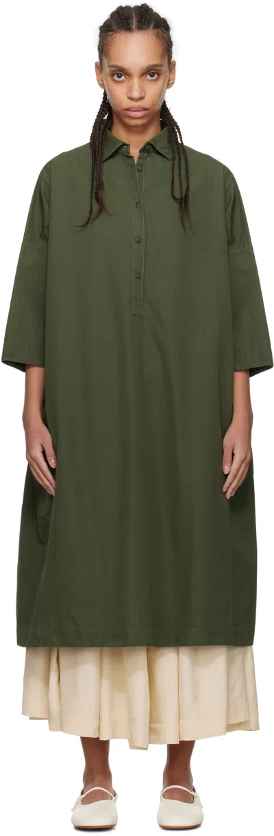 Casey Casey Green February Midi Dress In Olive