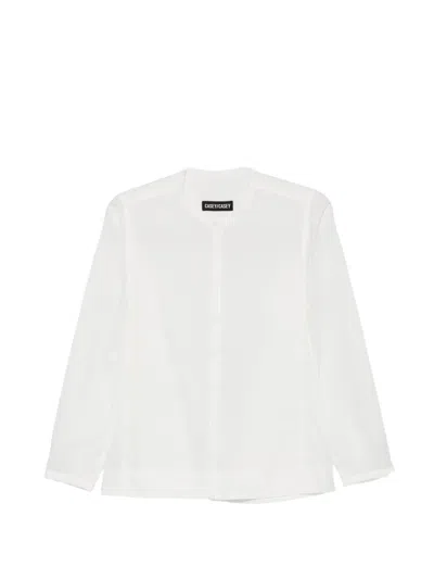 Casey Casey Harmony Band-collar Shirt In White