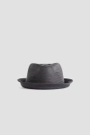 Casey Casey Straw Fedora Hat In Gray