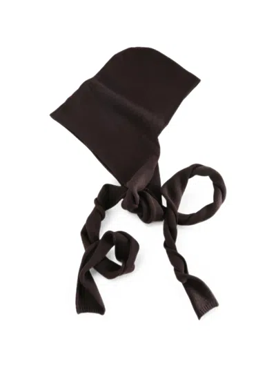 Casey Casey Hooded Scarf In Brown
