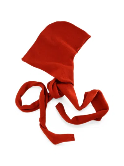 Casey Casey Hooded Scarf In Red