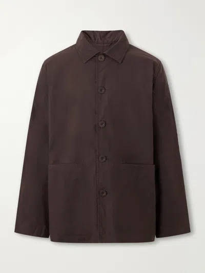 Casey Casey Hugo Waxed Cotton Jacket In Brown