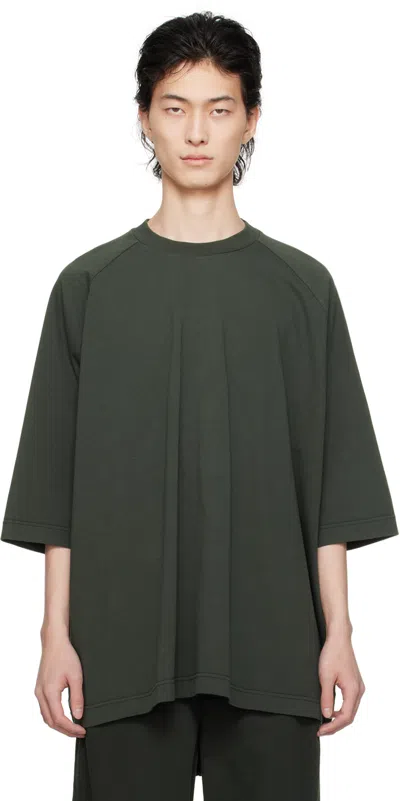 Casey Casey Khaki Big Rag T-shirt In Dark Khaki