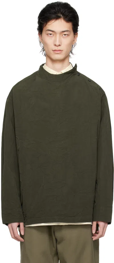 Casey Casey Khaki Military Shirt In Dark Khaki