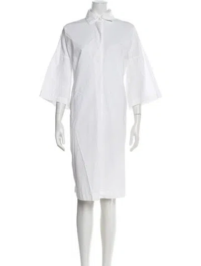 Pre-owned Casey Casey Knee-length Dress In White