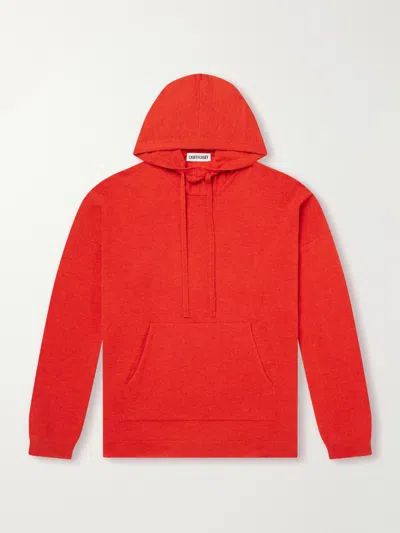 Casey Casey Knitted Hoodie In Red