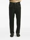 Casey Casey Leo Contrast-stitch Jeans In Black