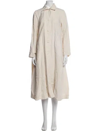 Pre-owned Casey Casey Linen Coat In Neutral