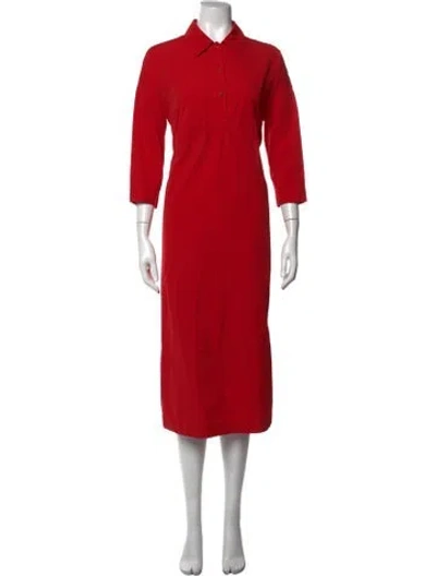 Pre-owned Casey Casey Long Dress In Red