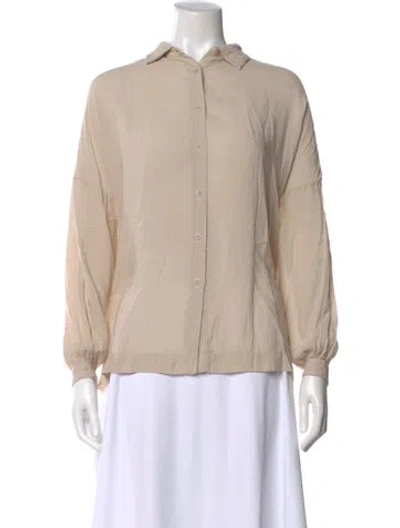 Pre-owned Casey Casey Long Sleeve Blouse In Neutral