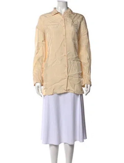Pre-owned Casey Casey Long Sleeve Blouse In Neutrals